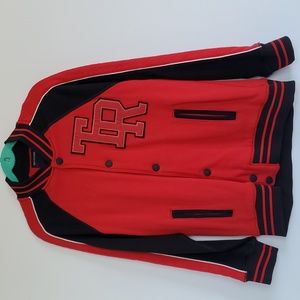 True Religion Red Varsity Jacket Size Large
